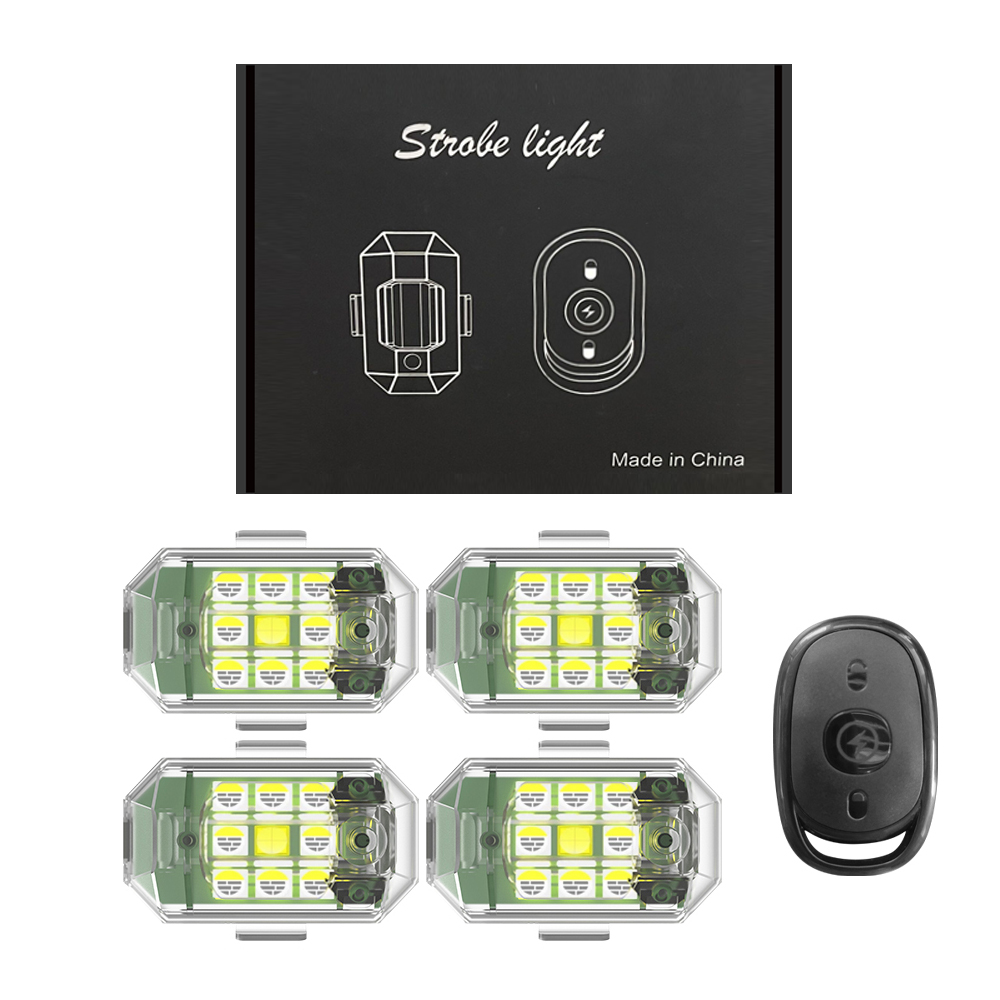 Drone Led Light - ไฟสโตรบ LED ไร้สายสำหรับโดรน 1/2/4 ชิ้น สำหรับรถจักรยานยนต์