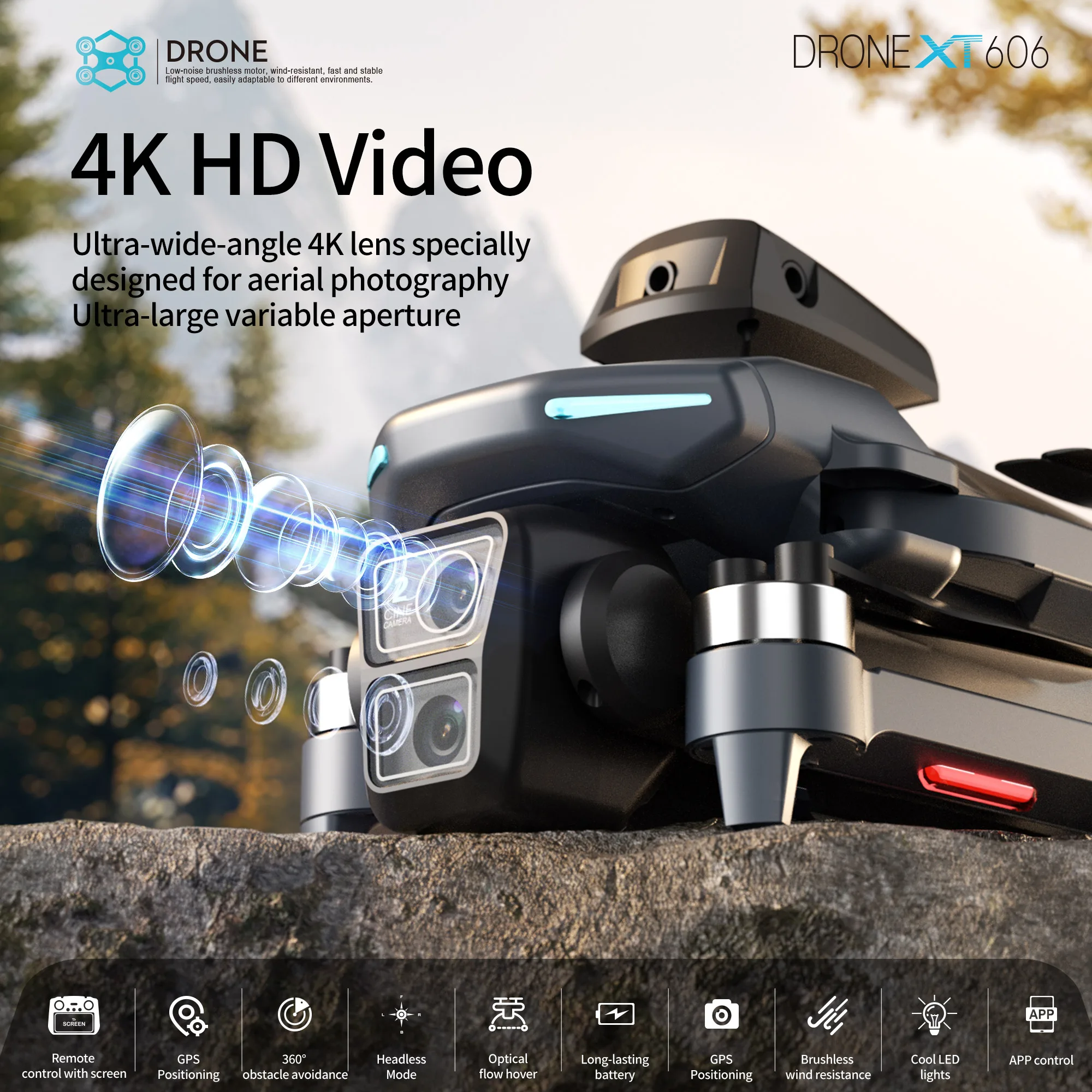 โดรน Lenovo XT606 ระดับมืออาชี - Drone Gps Mount บทวิจารณ์และราคา