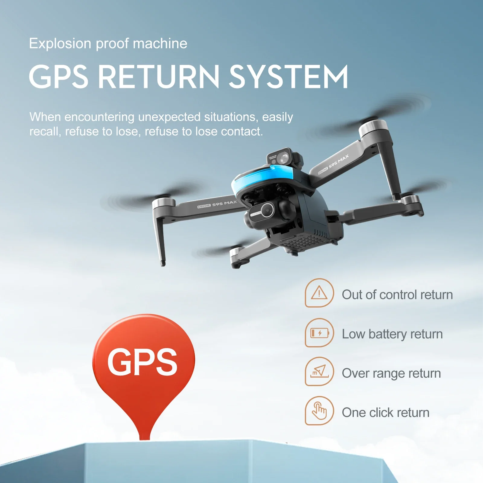 ใหม่S9S MAX MINI Drone 4K 2 แก - Drone Gps Mount บทวิจารณ์และราคา