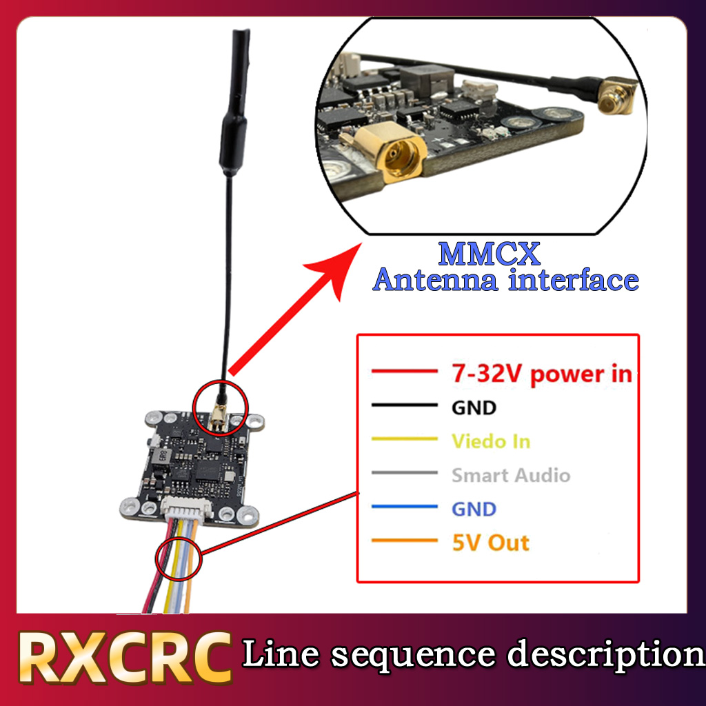 โมดูล RXCRC 5.8G 48CH 1.6W VTX - Drone Frame บทวิจารณ์และราคา