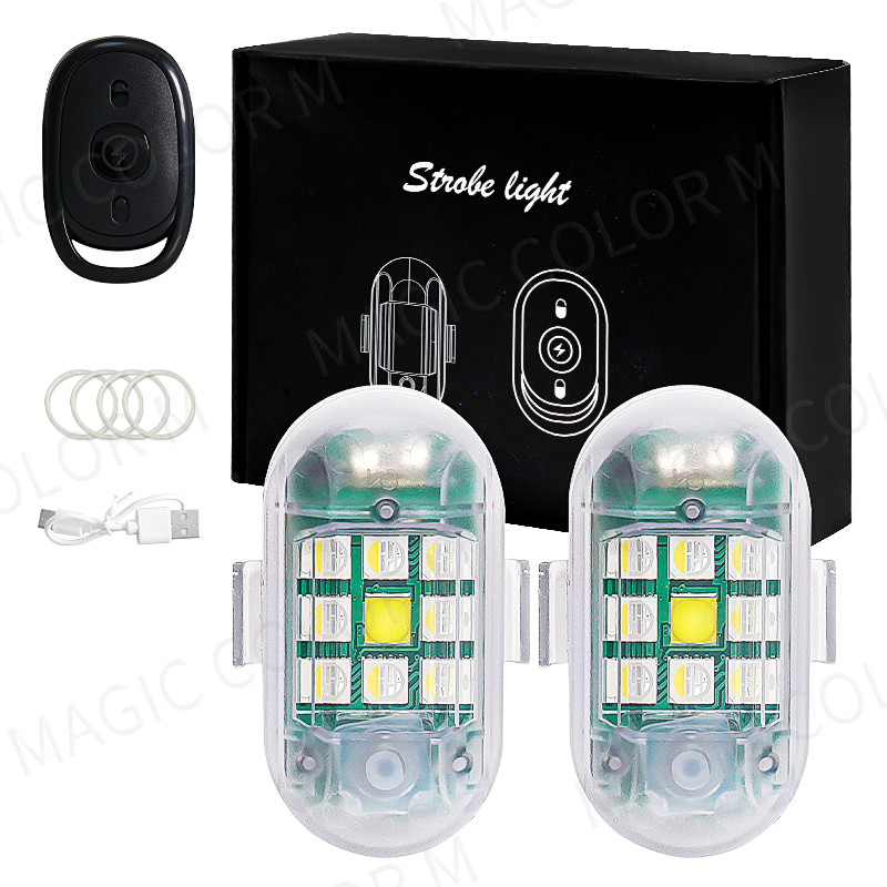 2pcs ไร้สาย LED ไฟแฟลชรถยนต์รี - Drone Led Light บทวิจารณ์และราคา